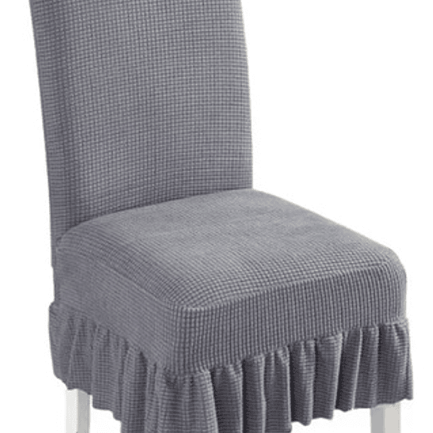 Pack De 8 Fundas Cubre Sillas De Tela Elasticada Cuadrille 1