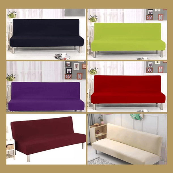 Funda De Sofá Sin Reposabrazos, Fundas Quick Futon, Color Marrón 6