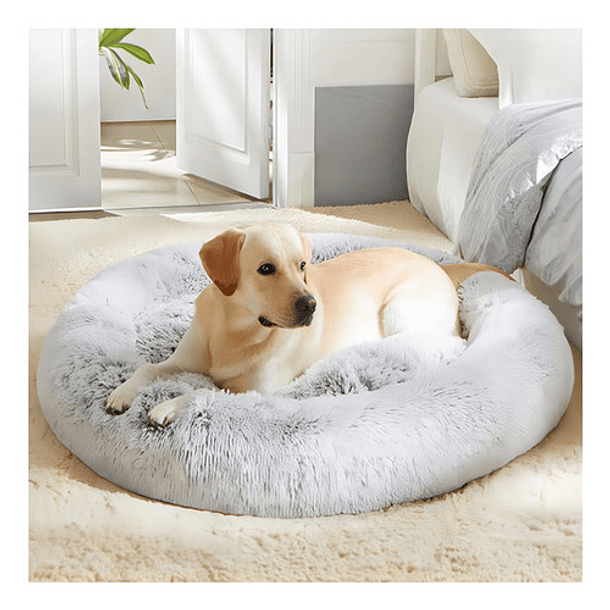 Cama Para Mascota Genérica Antiestrés Felpa 80 Cm Talla M 2