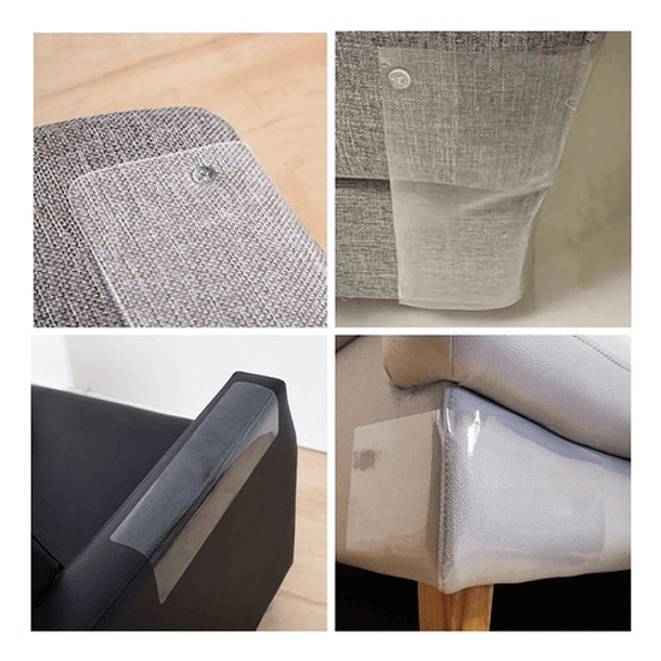 Pack 10 Protector Mueble Anti-arañazos Gatos Sofá Sillón Color Transparentes 4