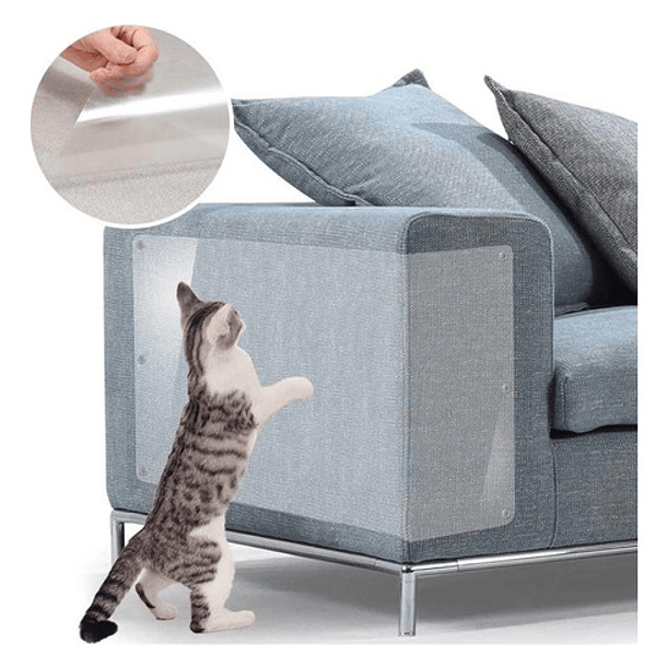 Pack 10 Protector Mueble Anti-arañazos Gatos Sofá Sillón Color Transparentes 6