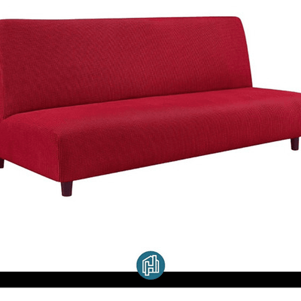 Funda Protectora Para Futón Color Rojo Cuadrille 1