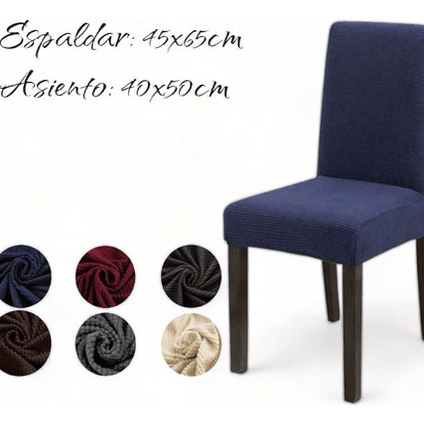 Pack De 2 Fundas Elastica Para Silla Color Gris Diseño De La Tela Cuadrille 2