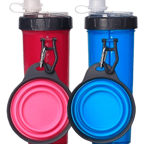 Cuenco De Agua 3 En 1 Caes, Comida Rosa Para Perros Y Gatos 1