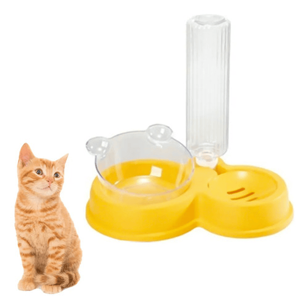 Dispensador De Agua Con Plato De Comida Para Mascotas 7