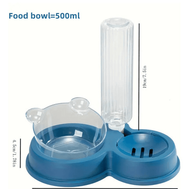 Dispensador De Agua Con Plato De Comida Para Mascotas 11