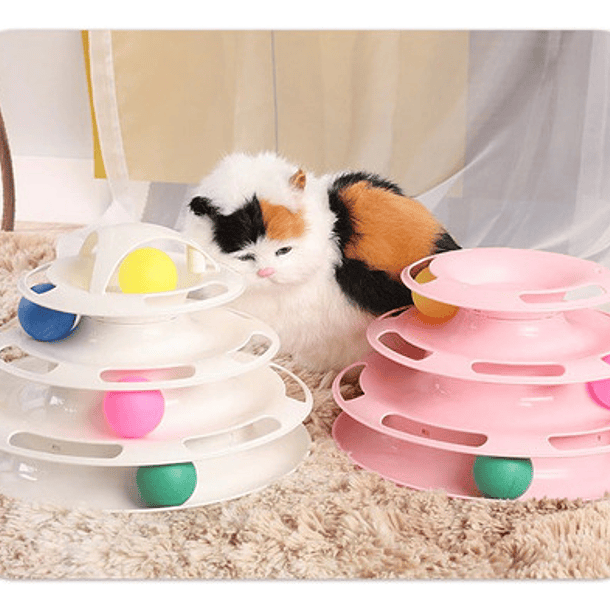 Juguete Interactivo Para Gatos, Correr, Correr, Lunares, Tor Color Azul Claro 2