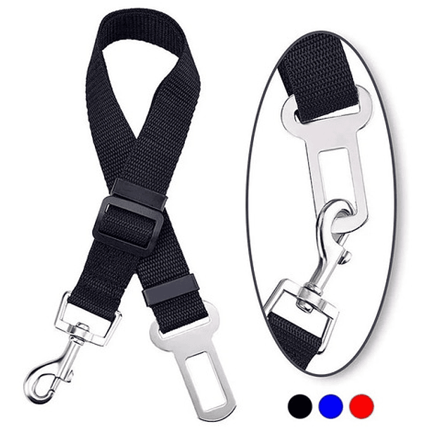 Cinturon Seguridad Perros Viaje Regulable Correa 70 Cm Color Negro 2