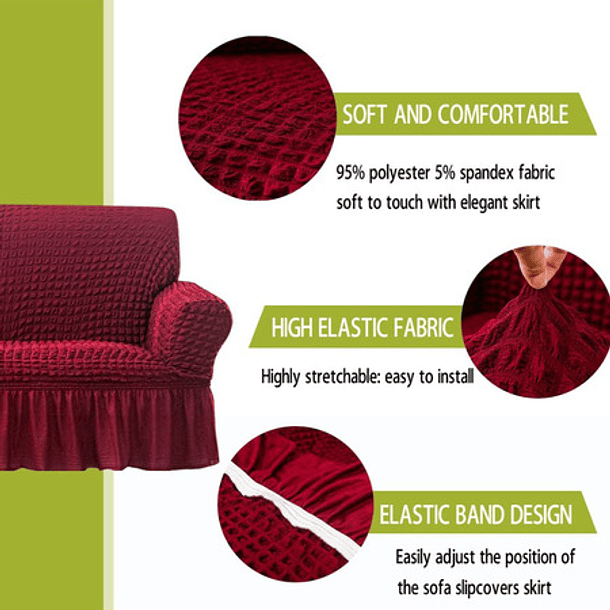 Funda Cubre Sillón Turca De 2 Cuerpos 5