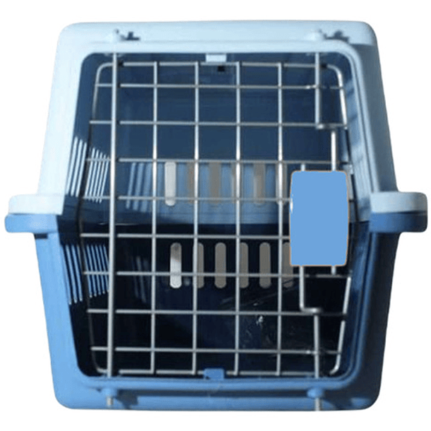 Caja Transportador Perro Canil Jaula Transporte Mascota Gato Color Azul Cielo 2