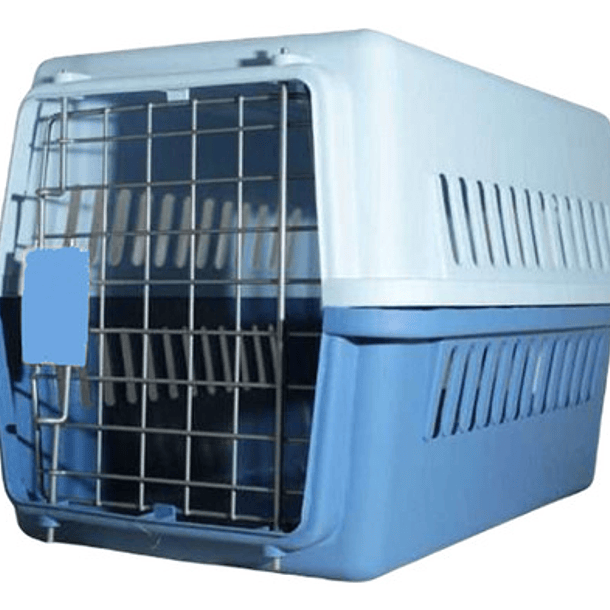 Caja Transportador Perro Canil Jaula Transporte Mascota Gato Color Azul Cielo 3