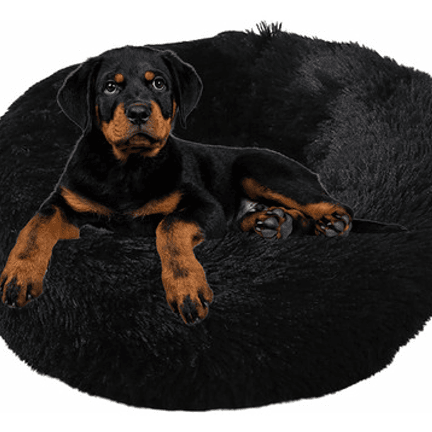 Cama Mascota Perro Grande Antiestres 110cm Xxl Wuf Norplat Color Negro Diseño Liso 1