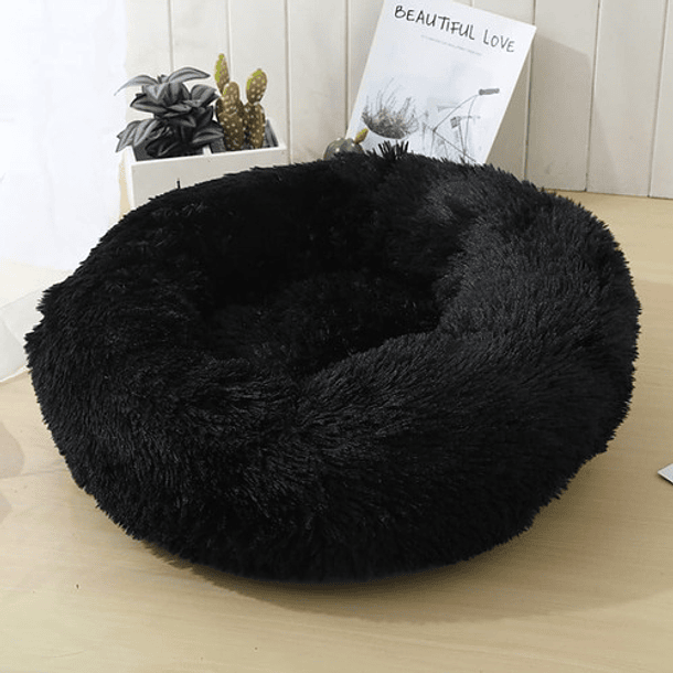 Cama Mascota Perro Grande Antiestres 110cm Xxl Wuf Norplat Color Negro Diseño Liso 2