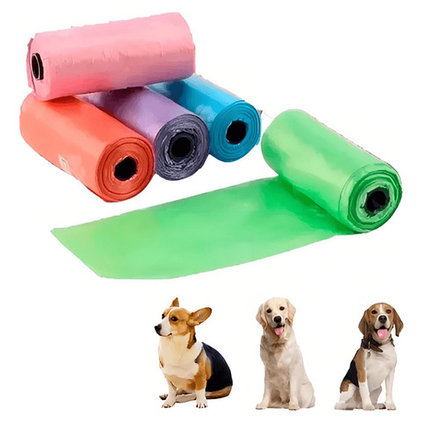 Pack 6 Bolsas Basura Excrement Heces Mascotas Perro Bolsas 2