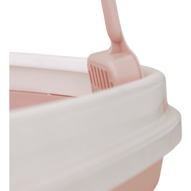 Arenero Para Gatos Con Pala Recogedora Pequeña 40x33x12 Cm Rosa 5