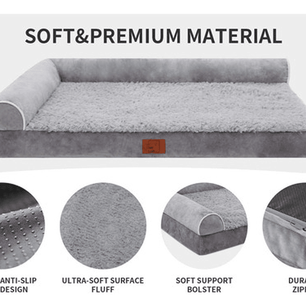 Cama Ortopédica Para Perros Grandes Cómoda Y Lavable Xl 3