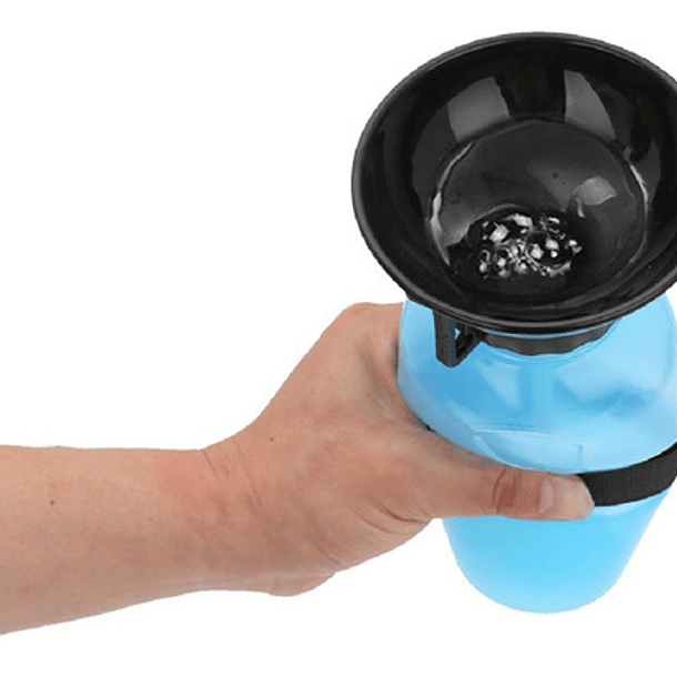 Dispensador De Agua Botella Portátil Para Mascotas Color Azul 3