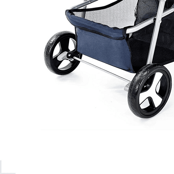 Carrito De Transporte De Mascotas Negro Plegable Para Perros Y Gatos 8