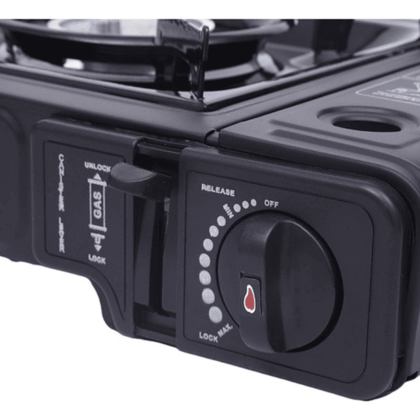 Cocinilla A Gas Regulador Camping Cocina Portátil Con Maleta 4