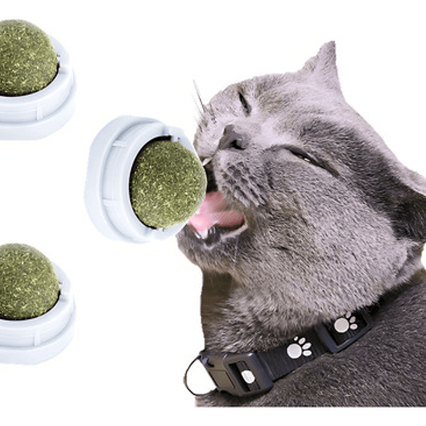 X3 Catnip Hierba Gatera Catnip Gato Bola Adhesiva Juguete Color Blanco Bola De Catnip Merienda Para Gatos Hierba Gatera Licking 1