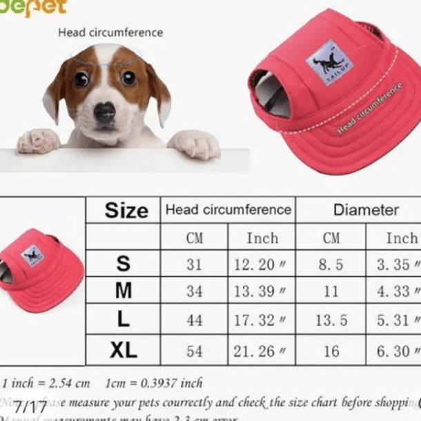 Gorra /jockey /gorra Perros Y Gatos Protector Solar Talla Xs 5