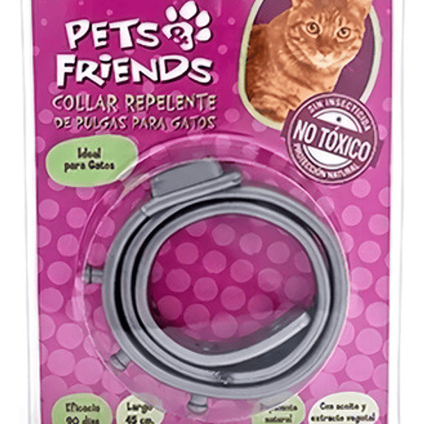 Collar Antipulgas Para Gato Repelente No Tóxico Pets Friends 1