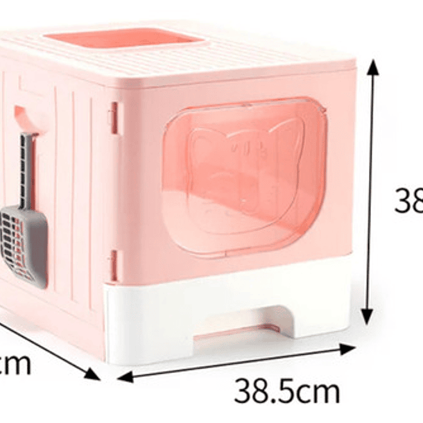 Arenero Grande Abierto Para Gatos - Baño Sanitario Xl Color Rojo 3