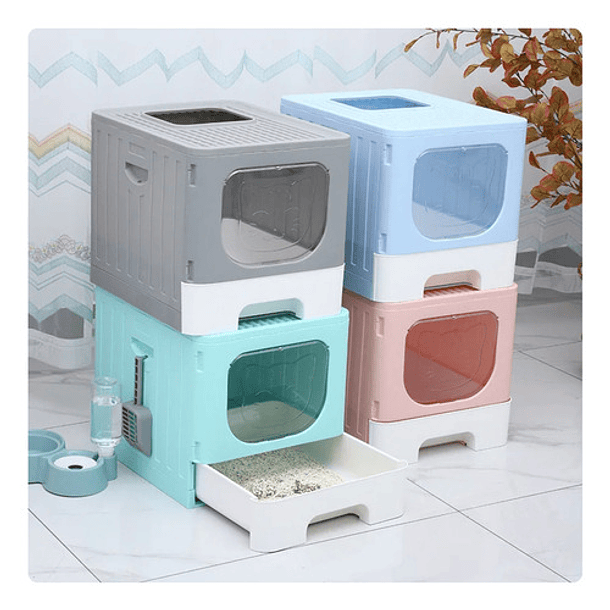 Arenero Grande Abierto Para Gatos - Baño Sanitario Xl Color Rojo 4