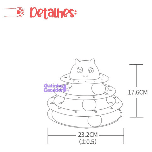 Torre De Juguetes Interactivos Para Gatos Con Gatito De 3 Niveles, Color Azul 7