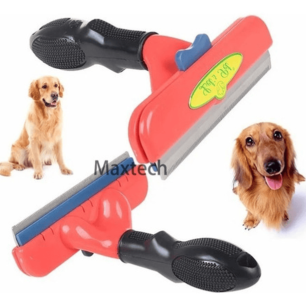 Cepillo Deslanador Pelo Perro O Gato Mascota Chico Grande Color Rojo 1
