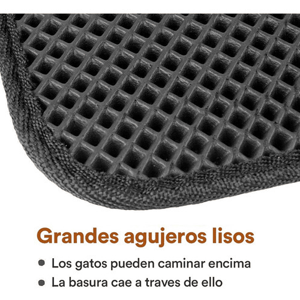 Tapete Para Gato Arenero 75x55cm Alfombra Caja De Arena Gato Color Negro 4