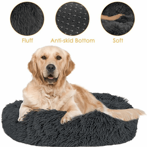 Cama Calmante Para Mascotas 70 Cm - 27 Inch - Color Grey 1