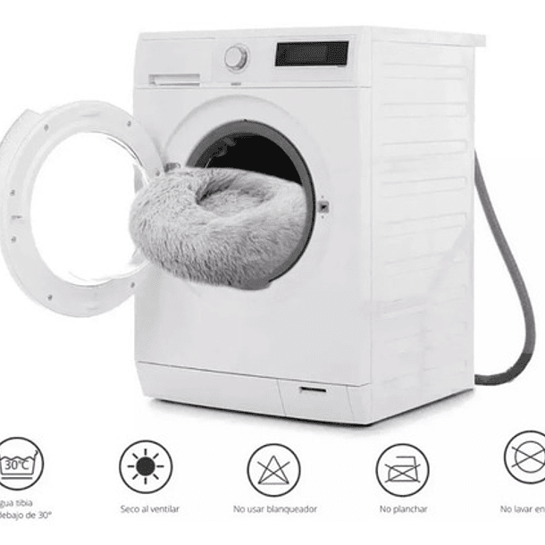 Cama Mascotas Perros Grandes Antiestres 110cm Talla Xxl Wuf Beige Liso 8