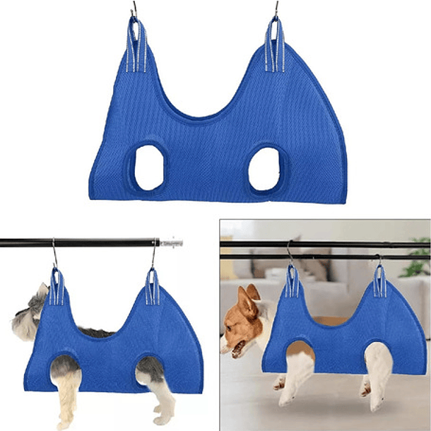 Hamaca Cama Arnes Colgante Aseo Peluqueria Mascotas Roro Cama Perros Gatos Color Azul 2
