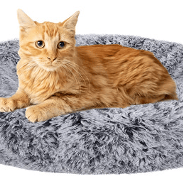 Cama Tipo Dona Antiestres Para Perros Raza Xxl Gris 100cm 1