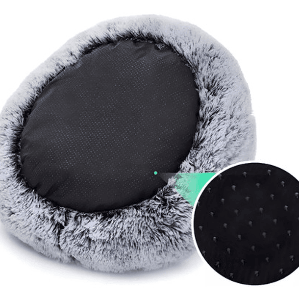 Cama Tipo Dona Antiestres Para Perros Raza Xxl Gris 100cm 2