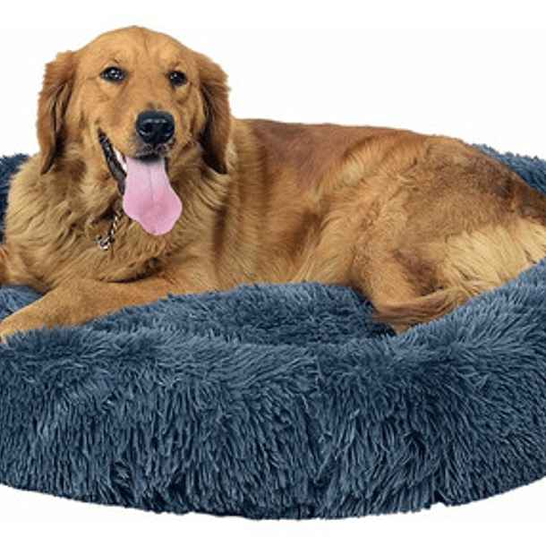 Cama Tipo Dona Antiestres Para Perros Raza Xxl Gris 100cm 8
