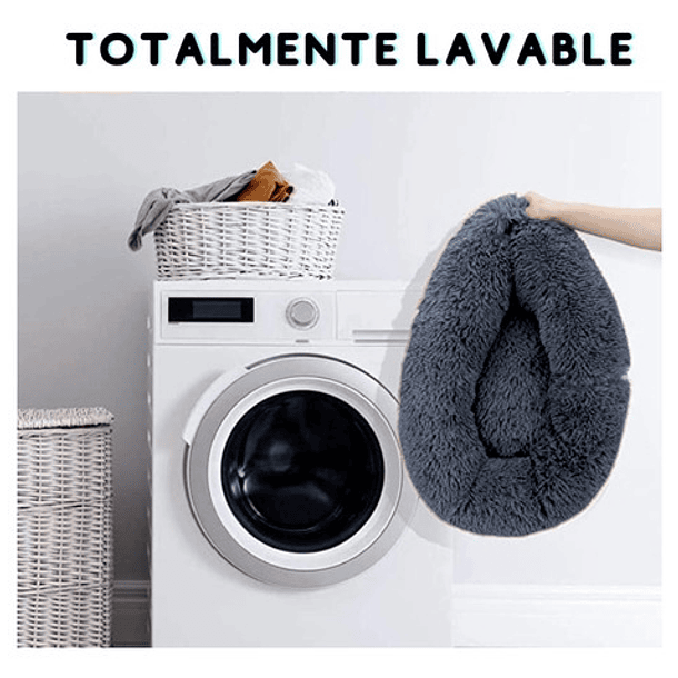 Cama Tipo Dona Antiestres Para Perros Raza Xxl Gris 100cm 9