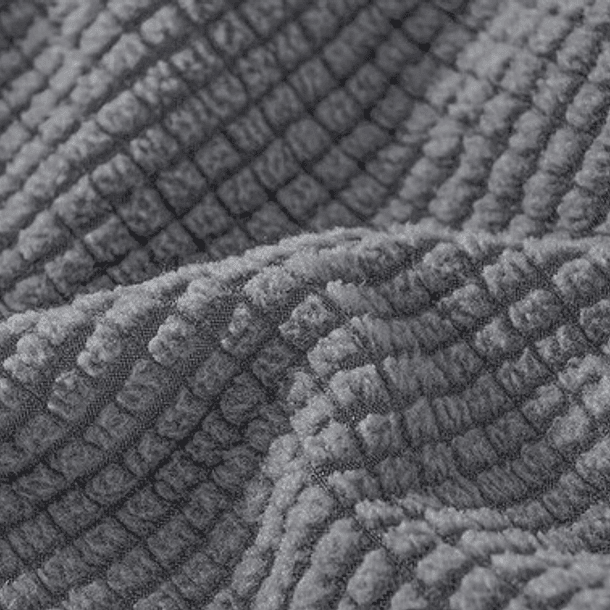 Funda Cubre Sofá Protectora Premium Cuadrille | 1 Cuerpo Color Gris Cuadriculado 2