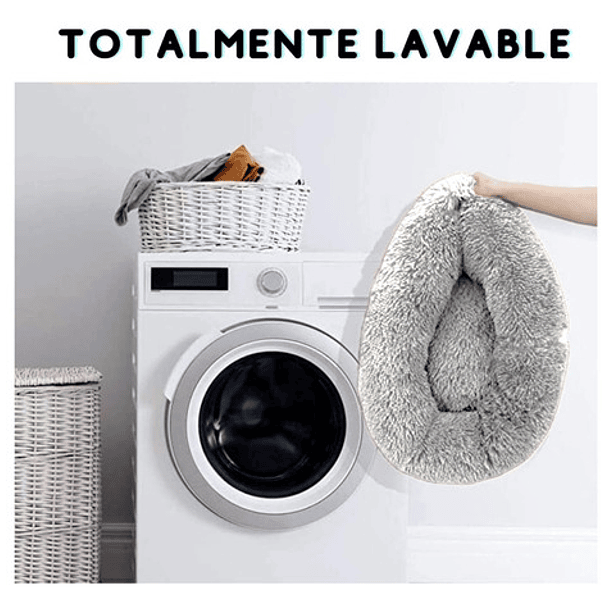 Cama Redonda Tipo Dona Antiestres Para Perros Mediana Color Color Negro 5