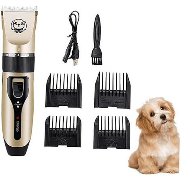 Máquina De Afeitado Para Mascota Goldenmix Máquina De Tosa Pet - Motor Profissional - 4 Pentes Color Negro 1