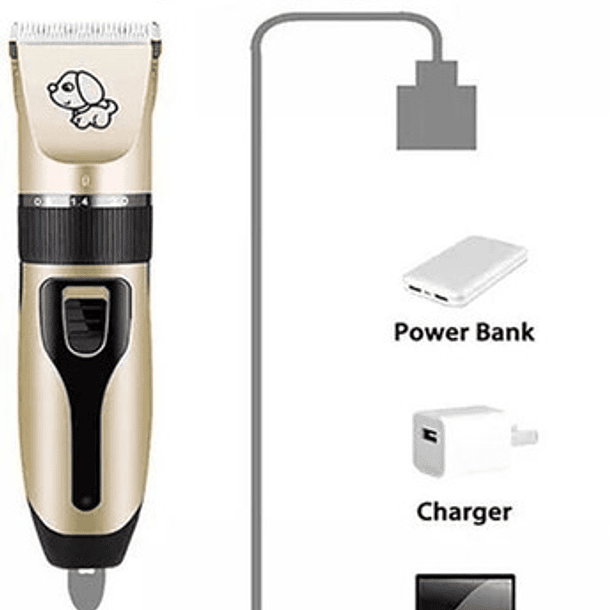 Máquina De Afeitado Para Mascota Goldenmix Máquina De Tosa Pet - Motor Profissional - 4 Pentes Color Negro 5