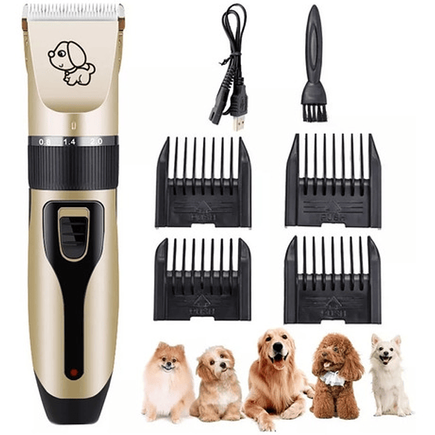 Máquina De Afeitado Para Mascota Goldenmix Máquina De Tosa Pet - Motor Profissional - 4 Pentes Color Negro 6