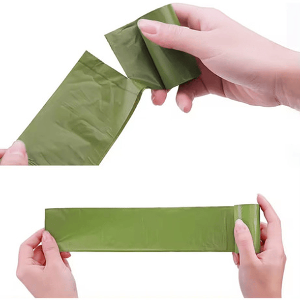 Bolsas Ecologica Desecho De Mascotas 16 Rollos De 15 Bolsas Color Verde 2