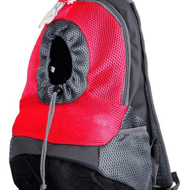 Mochila De Transporte Pet Tecido Respirável - Vermelha 1