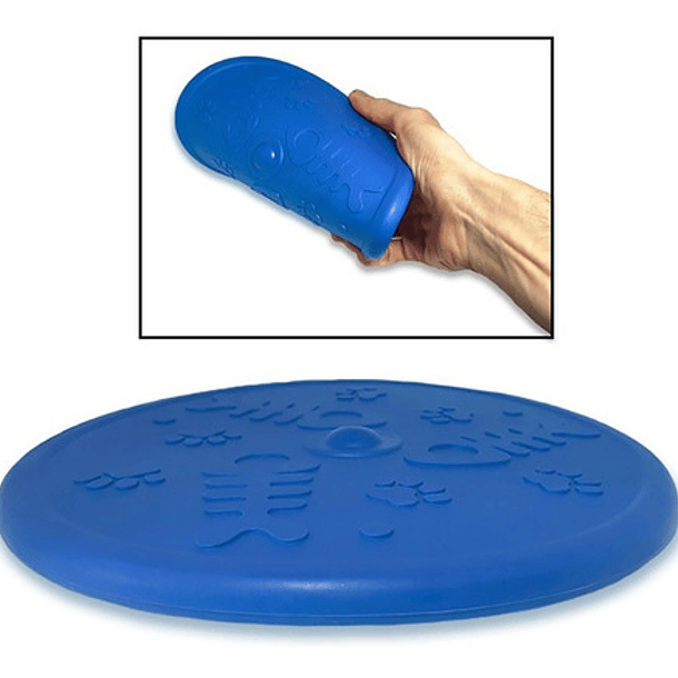 Frisbee En Goma Flexible Para Perros Juguete Disco - Azul 2