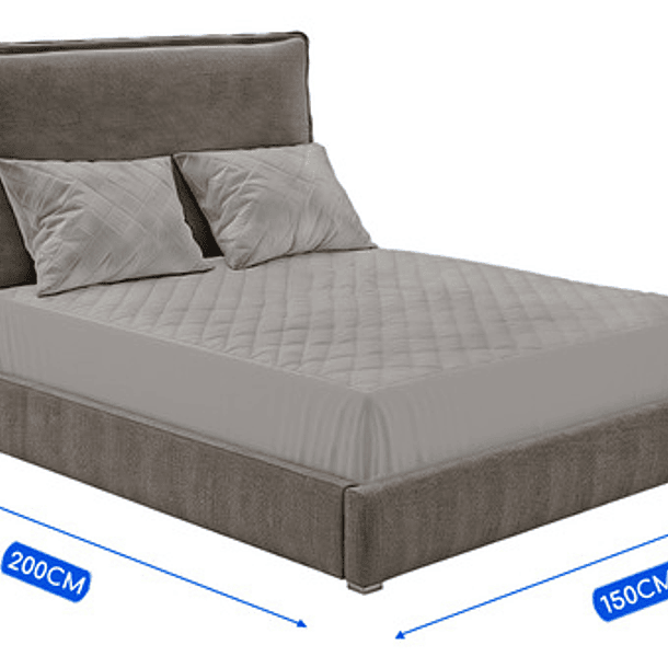 Cubrecolchon Impermeable 2 Plazas Protector + Fundas 5