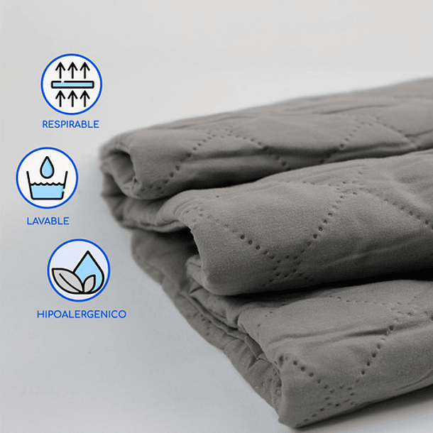 Cubrecolchon Impermeable 2 Plazas Protector + Fundas 8