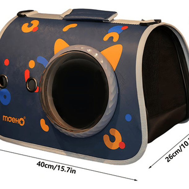 Caja Transportadora Gato Canil Para Gatos Mochila Mascotas Color Amarillo 2