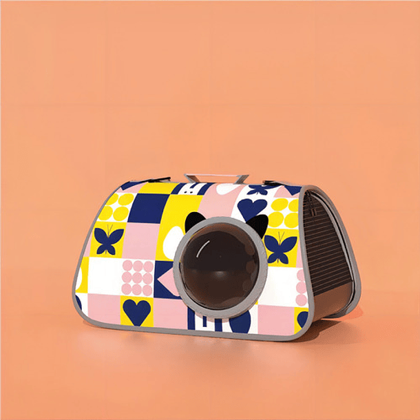 Caja Transportadora Gato Canil Para Gatos Mochila Mascotas Color Amarillo 6